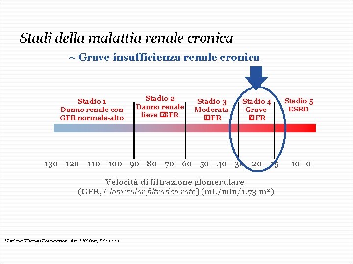 Stadi della malattia renale cronica ~ Grave insufficienza renale cronica Stadio 1 Danno renale