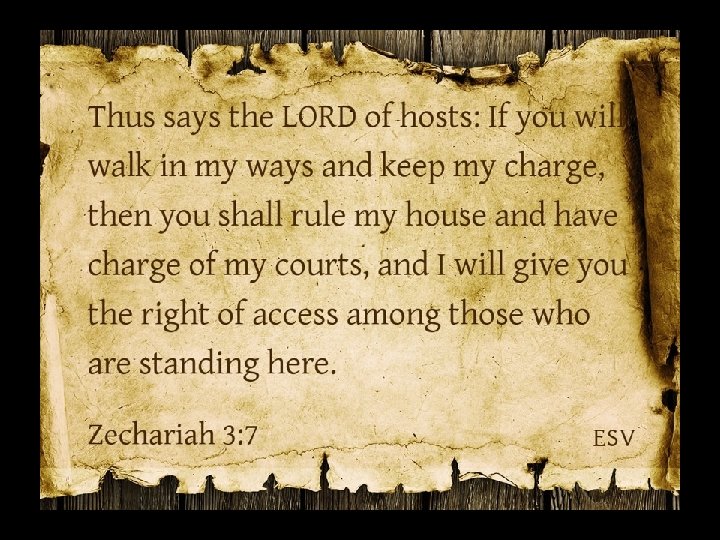 THE NEW NORMAL IN ISRAEL § Joshua as the High Priest of Israel is