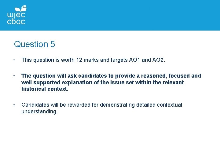 Question 5 • This question is worth 12 marks and targets AO 1 and