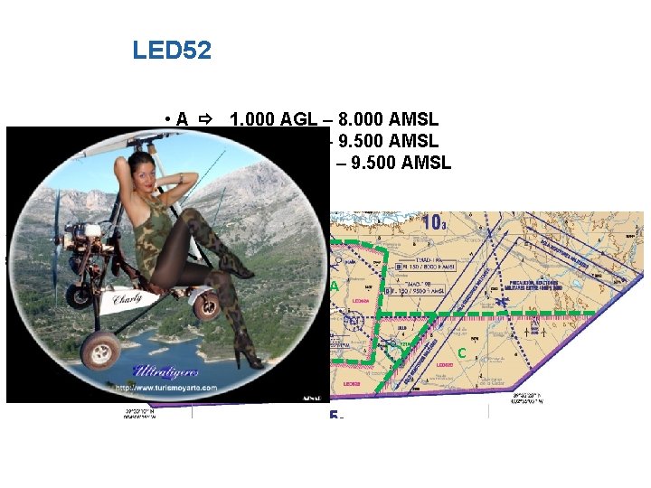 LED 52 • A 1. 000 AGL – 8. 000 AMSL • B 1.