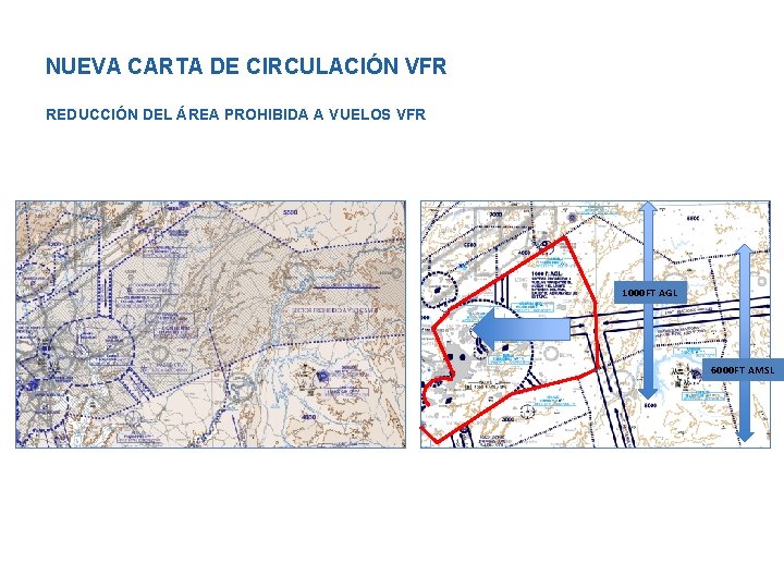 NUEVA CARTA DE CIRCULACIÓN VFR REDUCCIÓN DEL ÁREA PROHIBIDA A VUELOS VFR 1000 FT