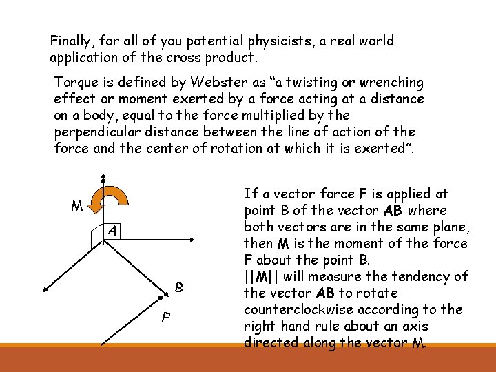 Finally, for all of you potential physicists, a real world application of the cross