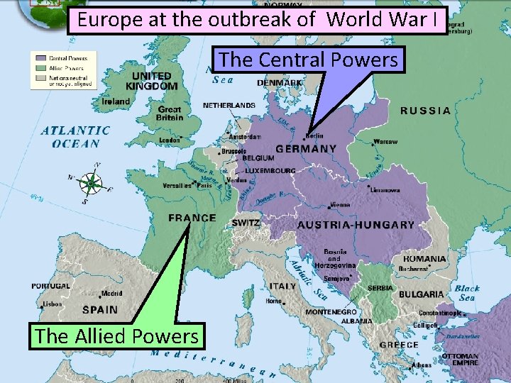 Europe before the Europe at the outbreak of war World War I ■ Text