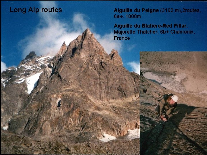 Long Alp routes Aiguille du Peigne (3192 m), 2 routes, 6 a+, 1000 m