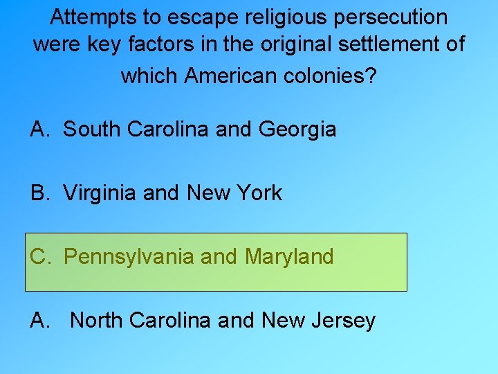 Attempts to escape religious persecution were key factors in the original settlement of which