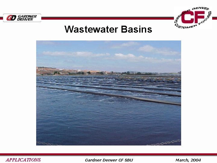 Wastewater Basins APPLICATIONS Gardner Denver CF SBU March, 2004 