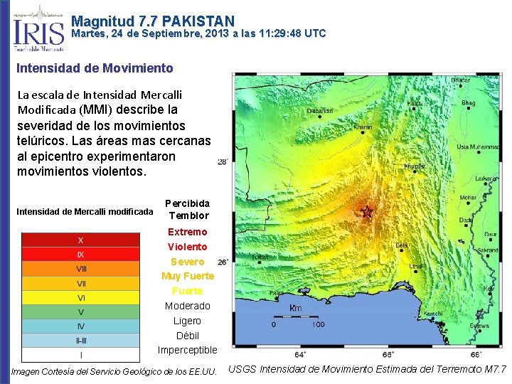Magnitud 7. 7 PAKISTAN Martes, 24 de Septiembre, 2013 a las 11: 29: 48