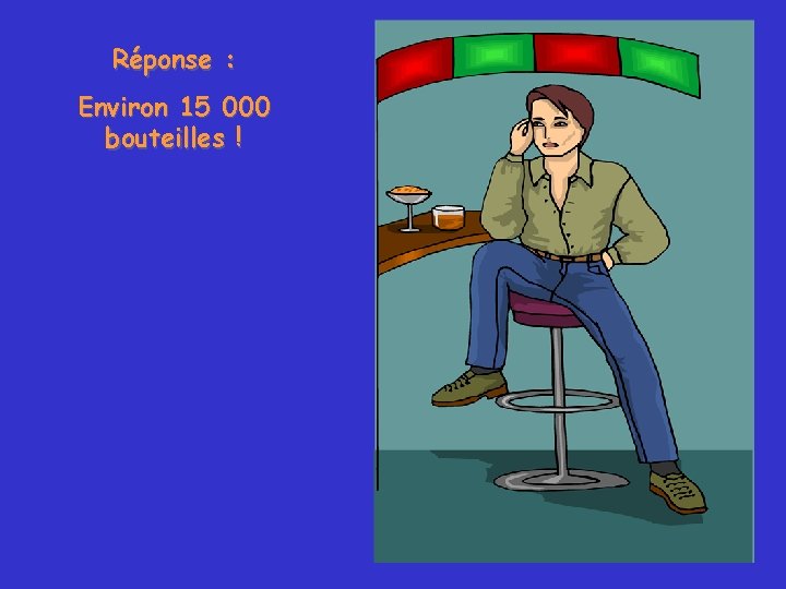 Réponse : Environ 15 000 bouteilles ! 