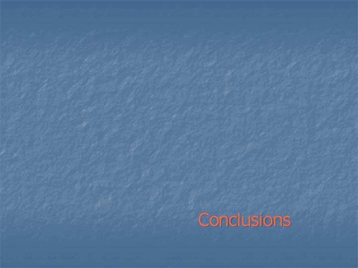 Conclusions 