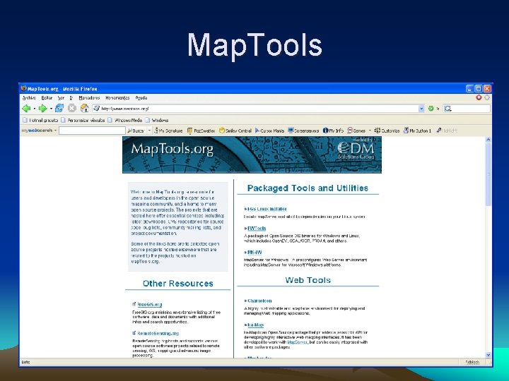 Map. Tools 