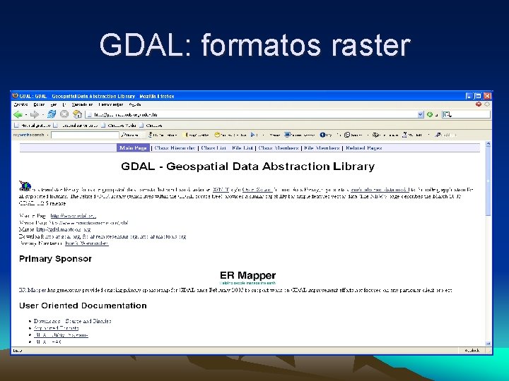 GDAL: formatos raster 