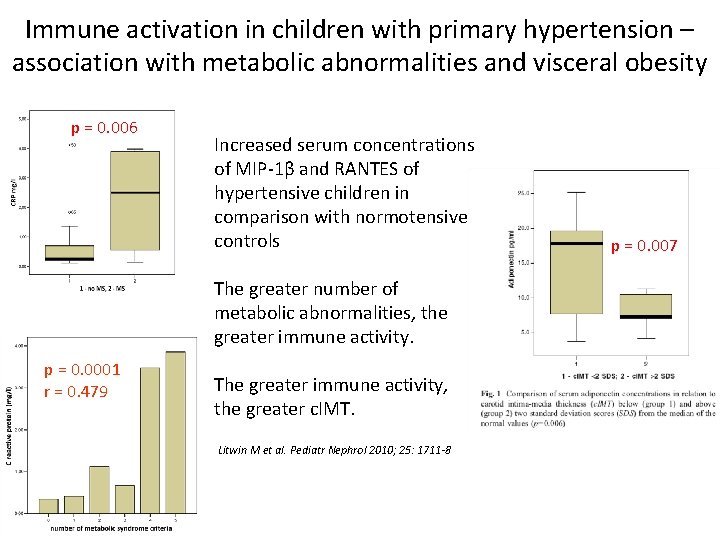 Immune activation in children with primary hypertension – association with metabolic abnormalities and visceral