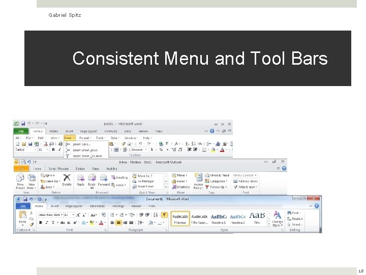 Gabriel Spitz Consistent Menu and Tool Bars 18 