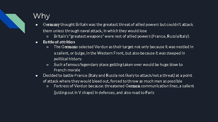 Why ● ● ● Germany thought Britain was the greatest threat of allied powers