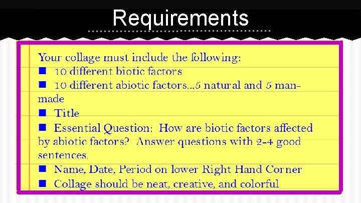 Requirements 