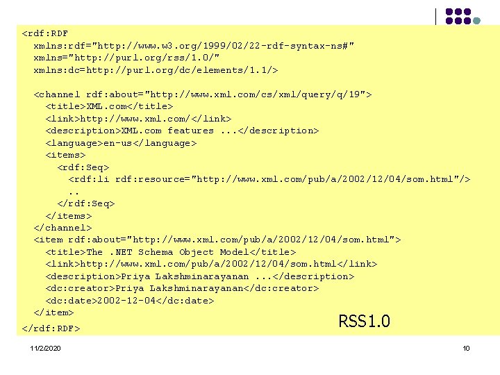 <rdf: RDF xmlns: rdf="http: //www. w 3. org/1999/02/22 -rdf-syntax-ns#" xmlns="http: //purl. org/rss/1. 0/" xmlns: