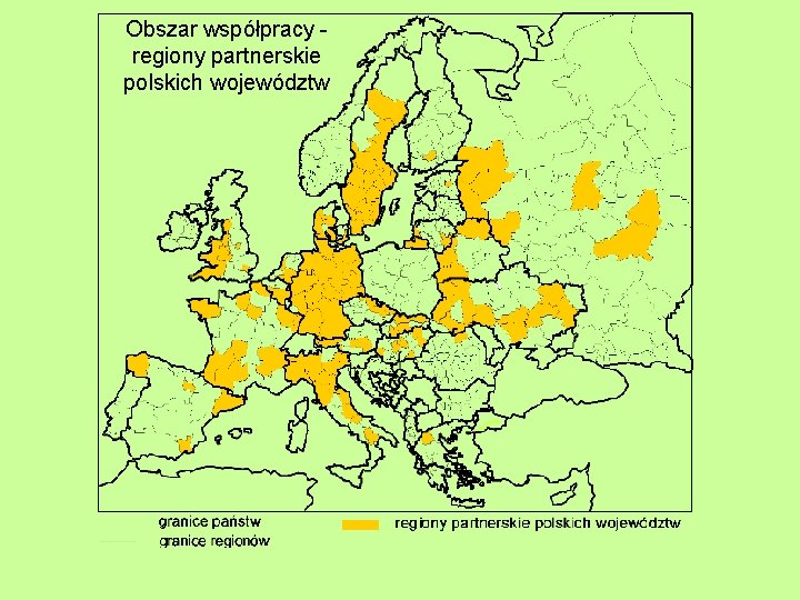 Obszar współpracy regiony partnerskie polskich województw 