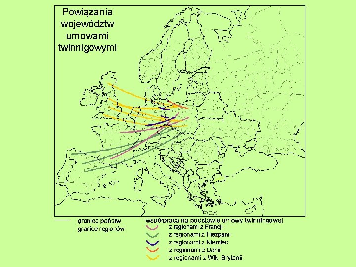 Powiązania województw umowami twinnigowymi 