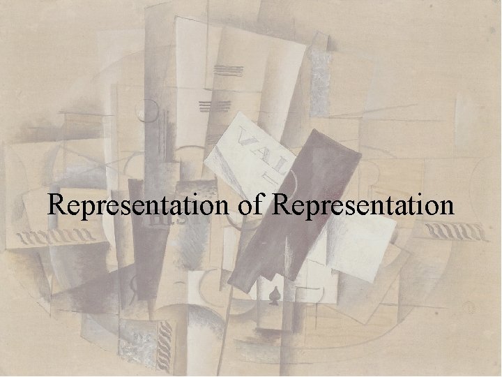 Representation of Representation 