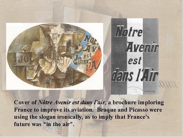 Cover of Nôtre Avenir est dans l’air, a brochure imploring France to improve its