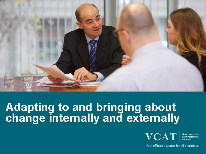 Adapting to and bringing about change internally and externally 