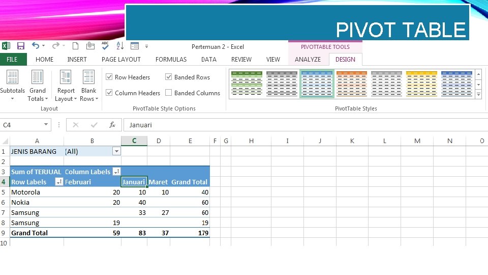 PIVOT TABLE 