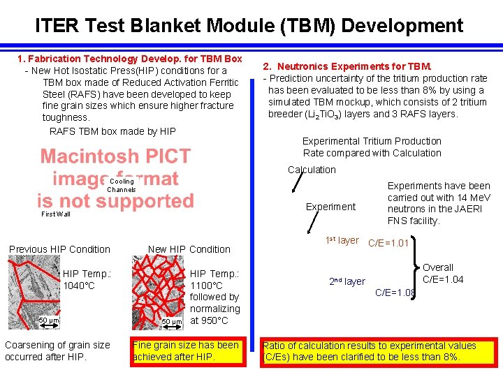 ITER Test Blanket Module (TBM) Development 1. Fabrication Technology Develop. for TBM Box -