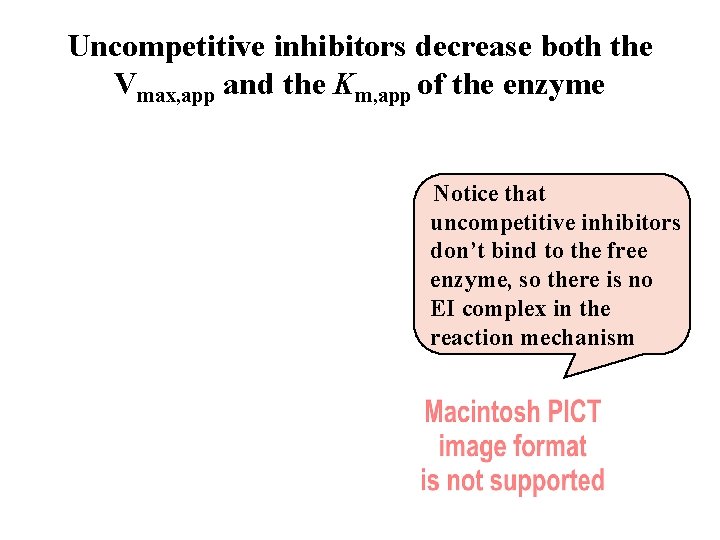 Uncompetitive inhibitors decrease both the Vmax, app and the Km, app of the enzyme