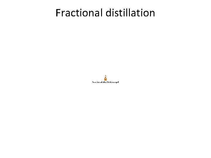 Fractional distillation 