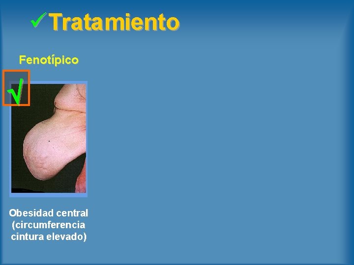 üTratamiento Fenotípico Obesidad central (circumferencia cintura elevado) 