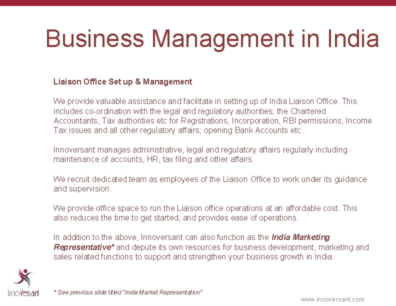 Business Management in India Liaison Office Set up & Management We provide valuable assistance