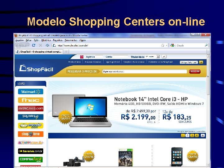 Modelo Shopping Centers on-line 
