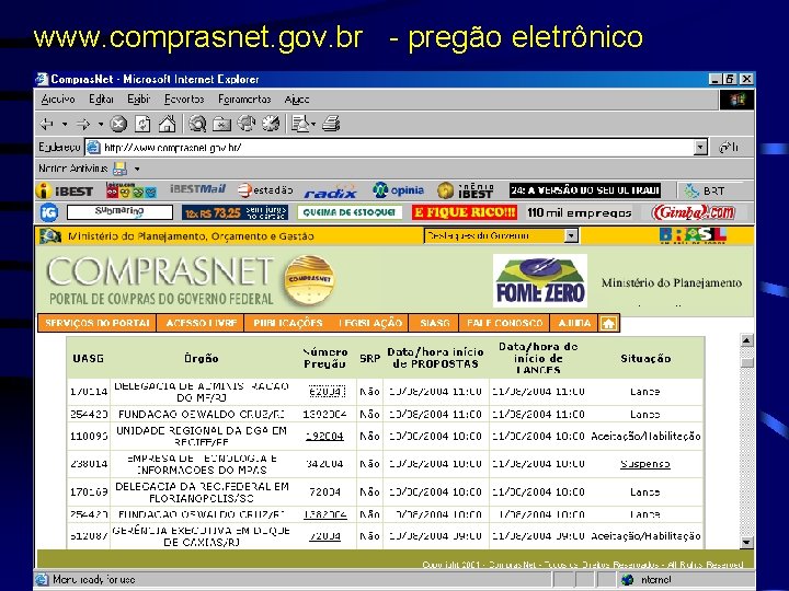 www. comprasnet. gov. br - pregão eletrônico 