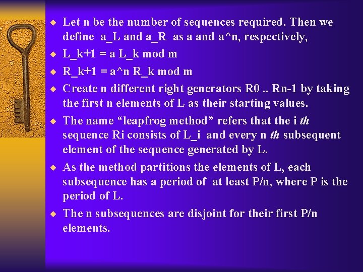 ¨ Let n be the number of sequences required. Then we ¨ ¨ ¨