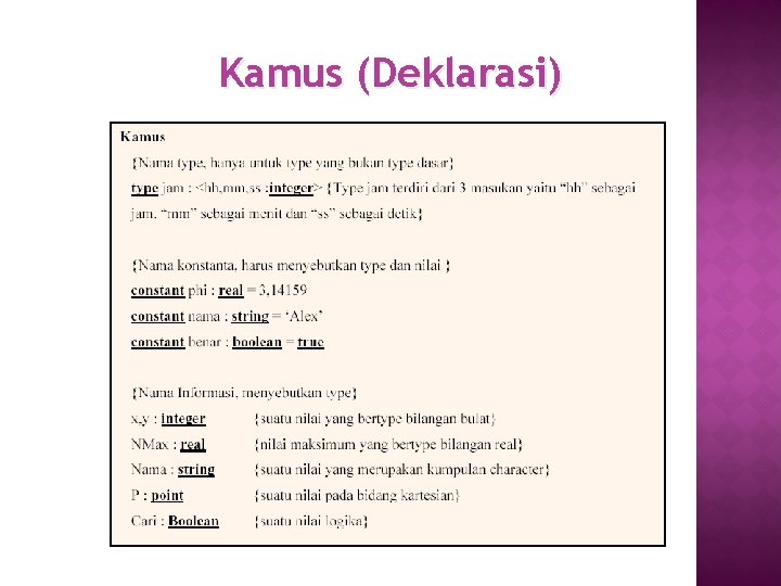 Kamus (Deklarasi) 