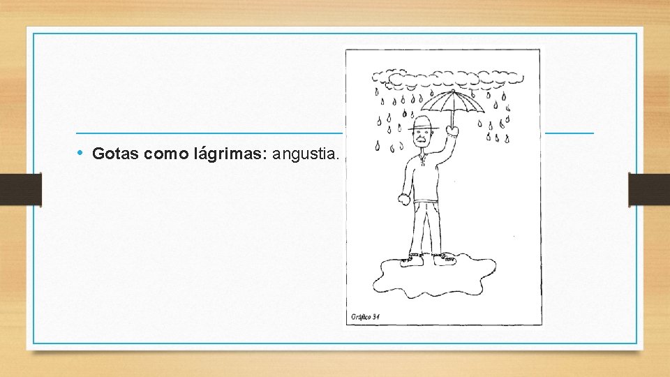  • Gotas como lágrimas: angustia. 