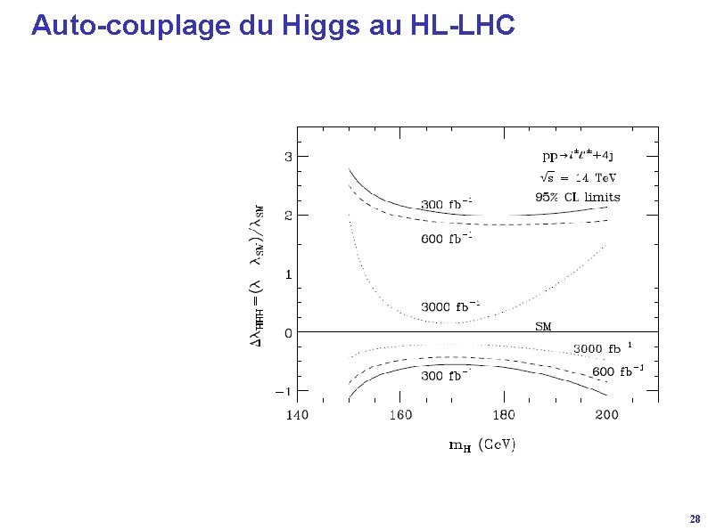 Auto-couplage du Higgs au HL-LHC 28 