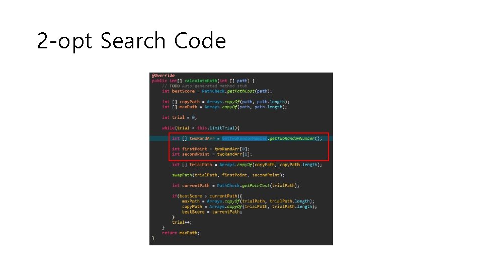 2 -opt Search Code 