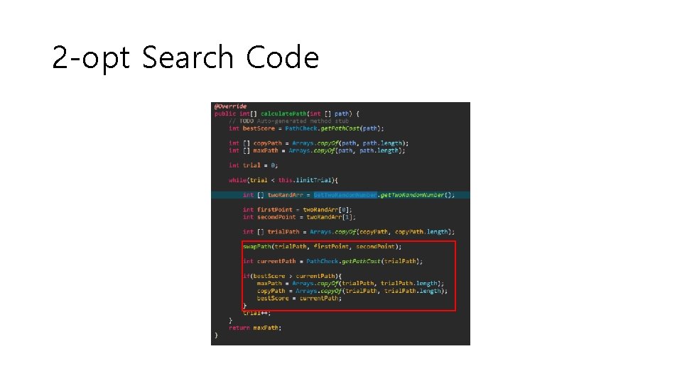 2 -opt Search Code 