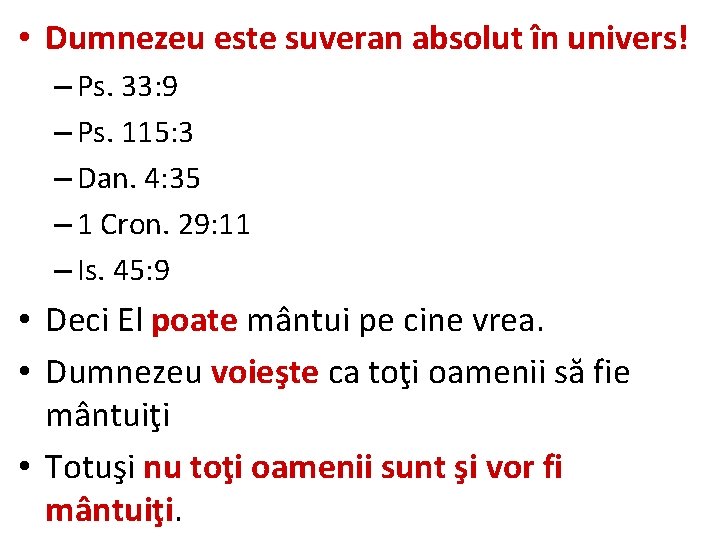  • Dumnezeu este suveran absolut în univers! – Ps. 33: 9 – Ps.