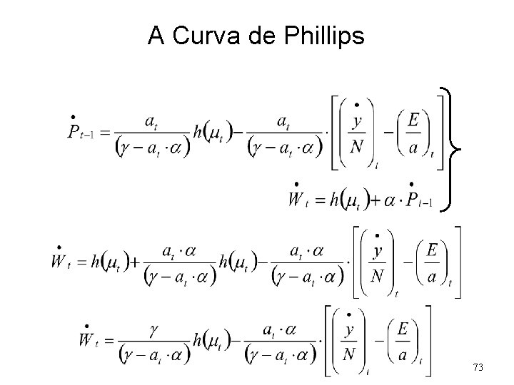 A Curva de Phillips 73 