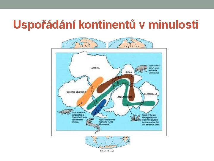 Uspořádání kontinentů v minulosti 