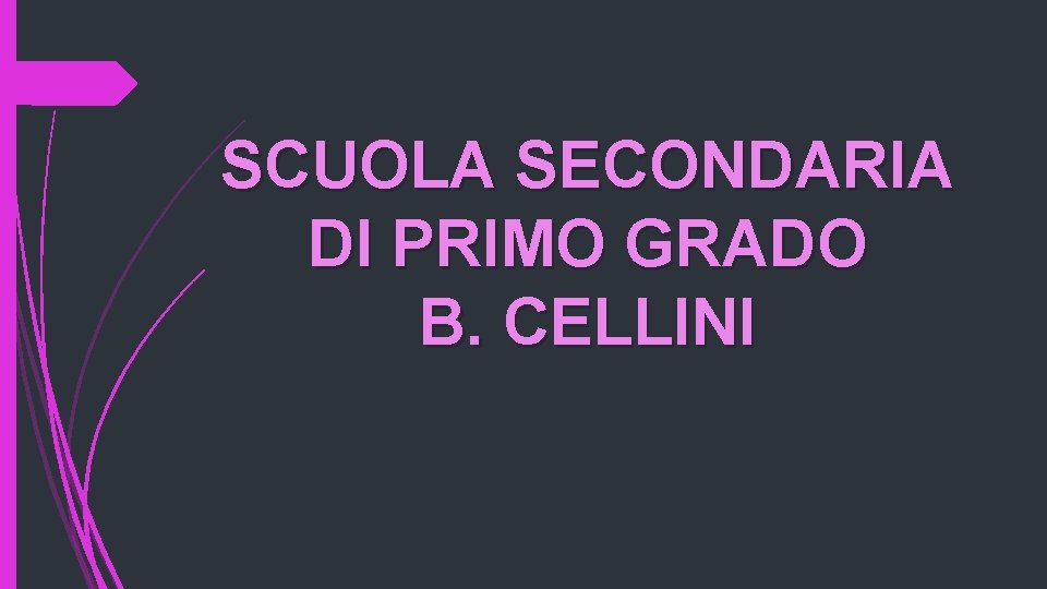 SCUOLA SECONDARIA DI PRIMO GRADO B. CELLINI 