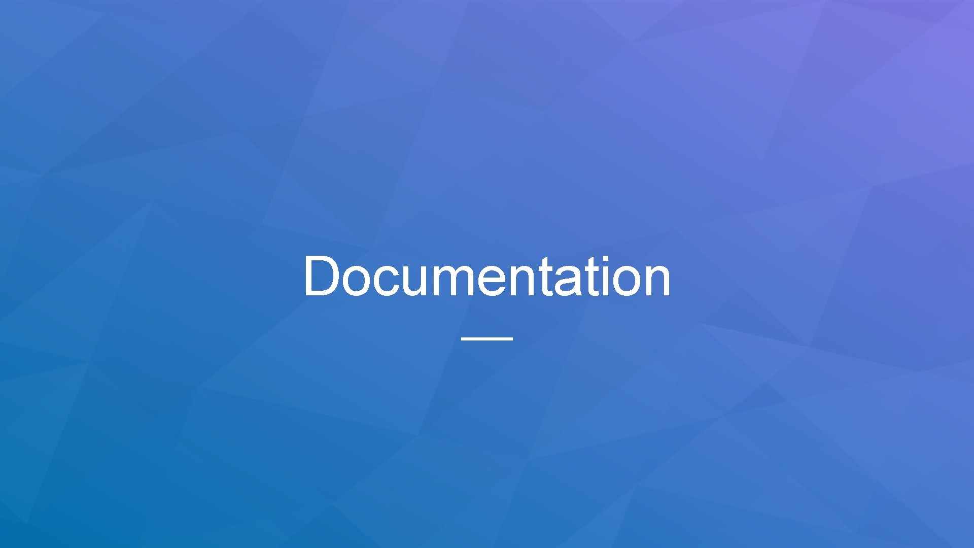 Documentation 