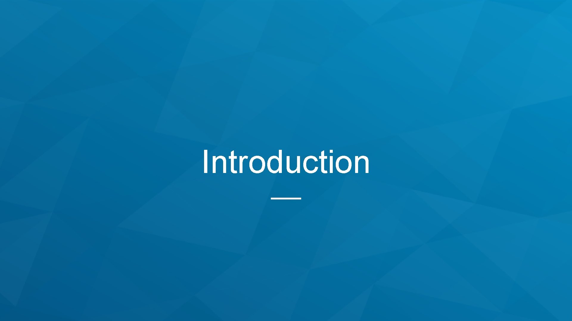 Introduction 