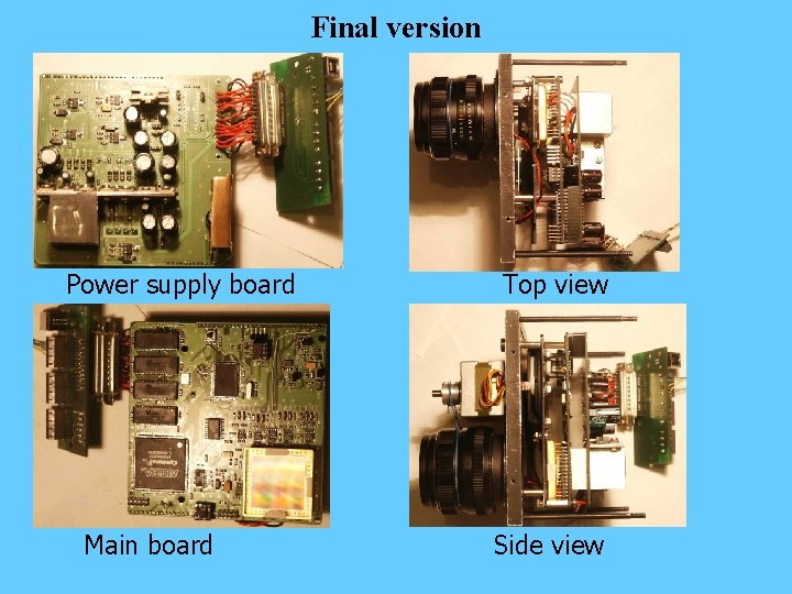 Final version Power supply board Top view Main board Side view 