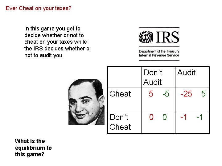 Ever Cheat on your taxes? In this game you get to decide whether or