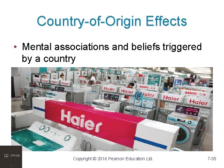 Country-of-Origin Effects • Mental associations and beliefs triggered by a country Copyright © 2016