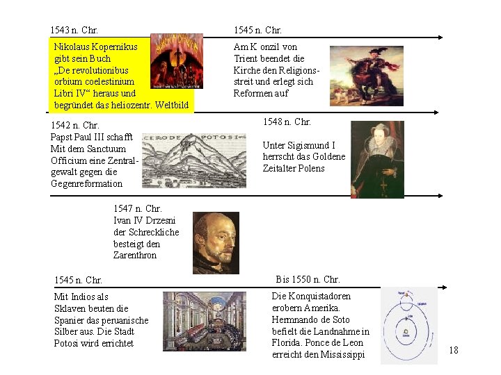 1543 n. Chr. 1545 n. Chr. Nikolaus Kopernikus gibt sein Buch „De revolutionibus orbium
