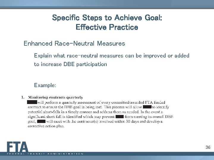 Specific Steps to Achieve Goal: Effective Practice Enhanced Race-Neutral Measures Explain what race-neutral measures